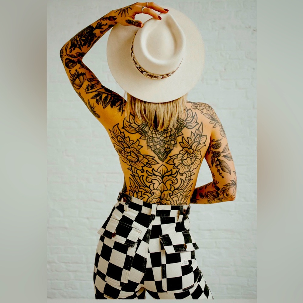 P&Co service fatigue pants checkerboard